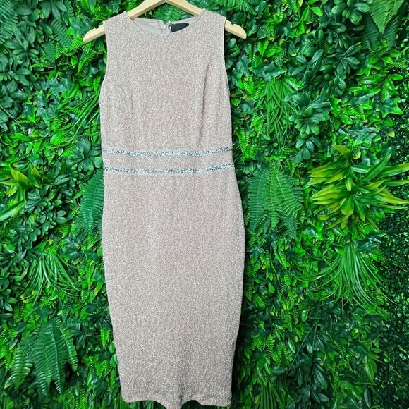 Lovely Grace Dress Small Pink Sleeveless Sparkly Fitted Cocktail Evening 0338 - Picture 13 of 15